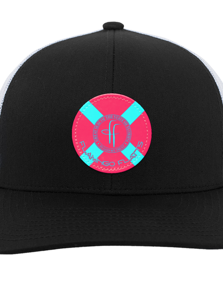 104C Small Circle Flamingo Flatts Flag Trucker Snap Back - Patch