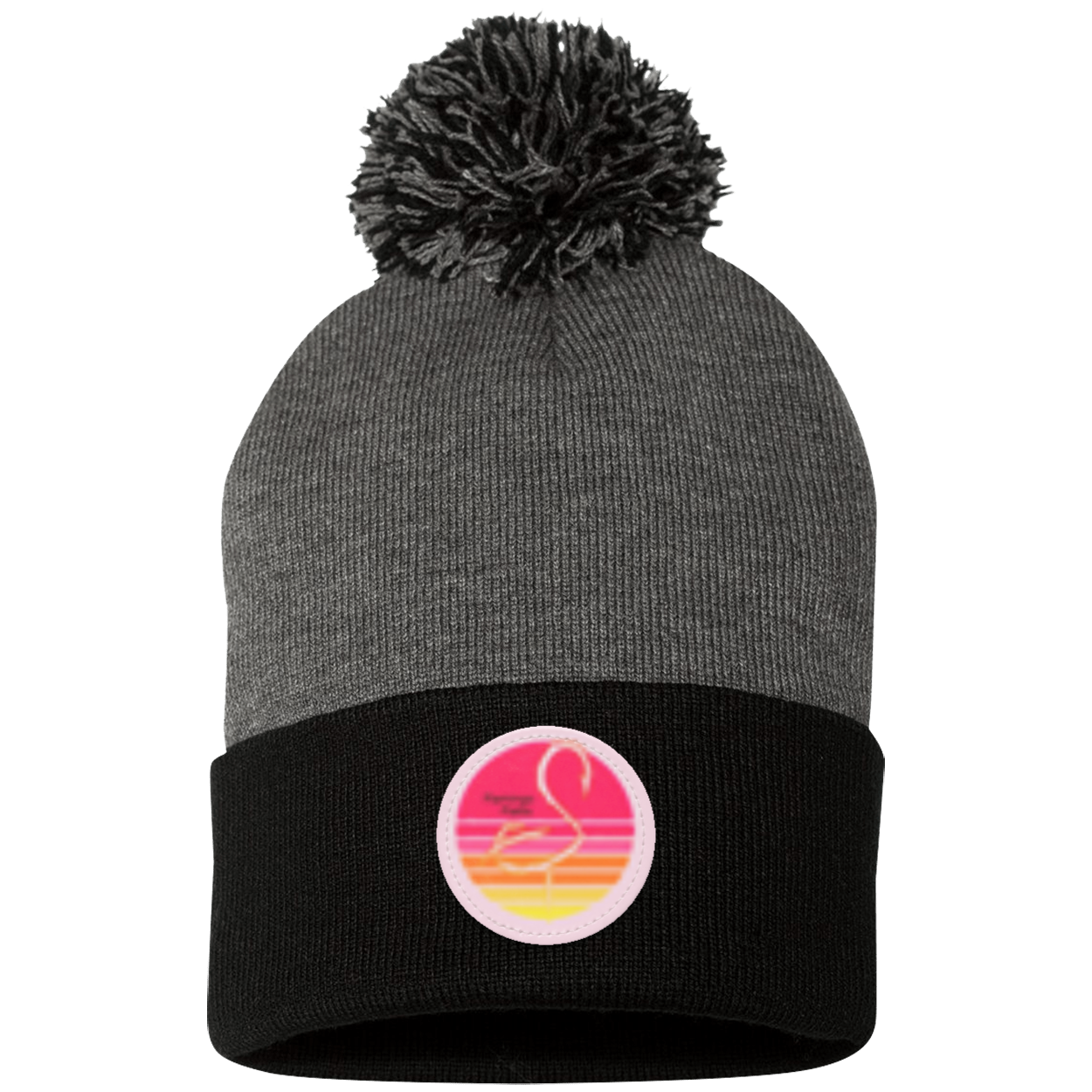 SP15 Pom Pom Flamingo Flatts Retro Sunset  Knit Cap - Patch