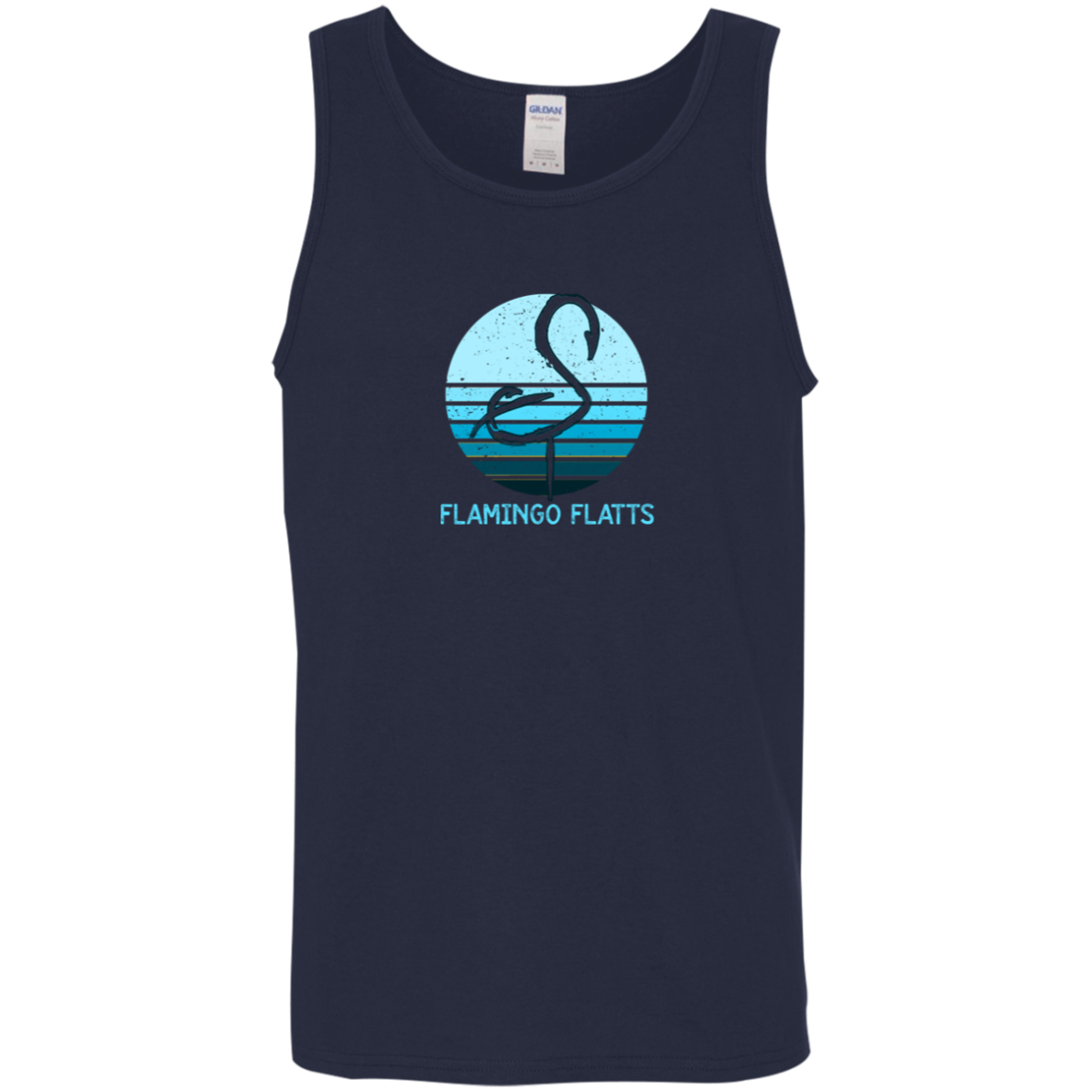 G520 Flamingo Flatts Retro Sunset Cotton Tank Top 5.3 oz.