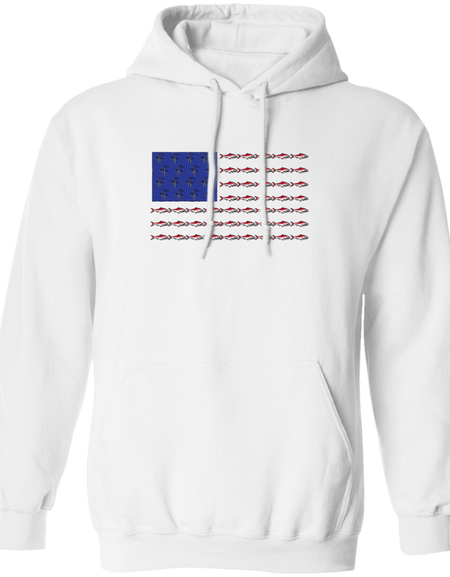 G185 Men's Fish Flag Pullover Hoodie
