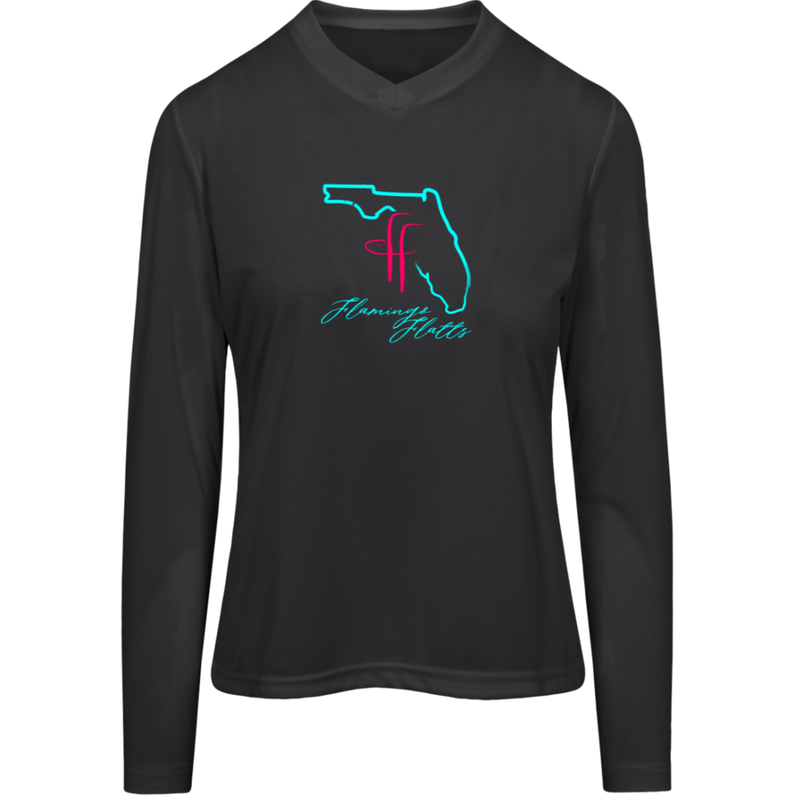 TT11WL Team 365 Womens Flamingo Flatts Coastal Zone Long Sleeve Tee