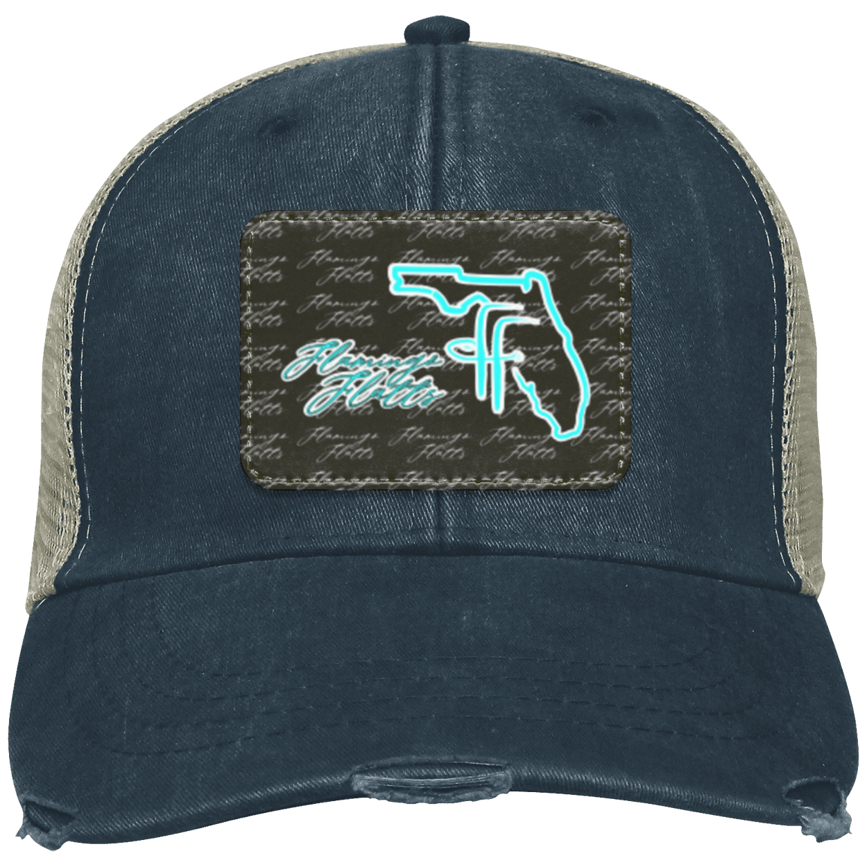 OL102 Flamingo Flatts Coastal Distressed Ollie Cap - Patch