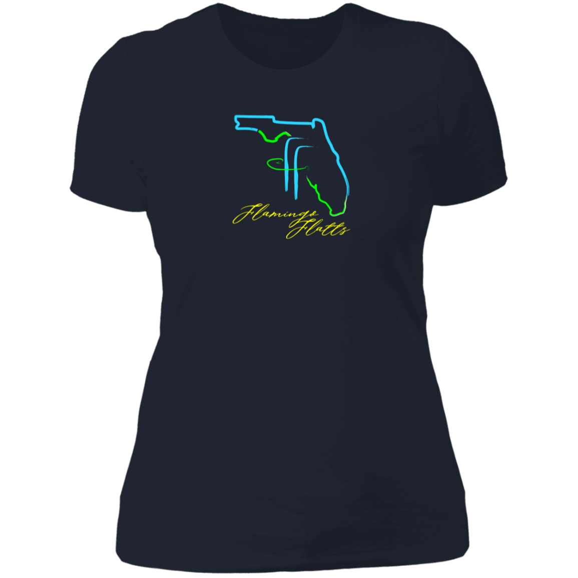 NL3900 Ladies' Flamingo Flatts Coastal Tri-Color Boyfriend T-Shirt