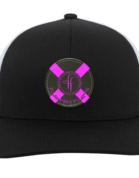 104C Small Circle Flamingo Flatts Flag Trucker Snap Back - Patch