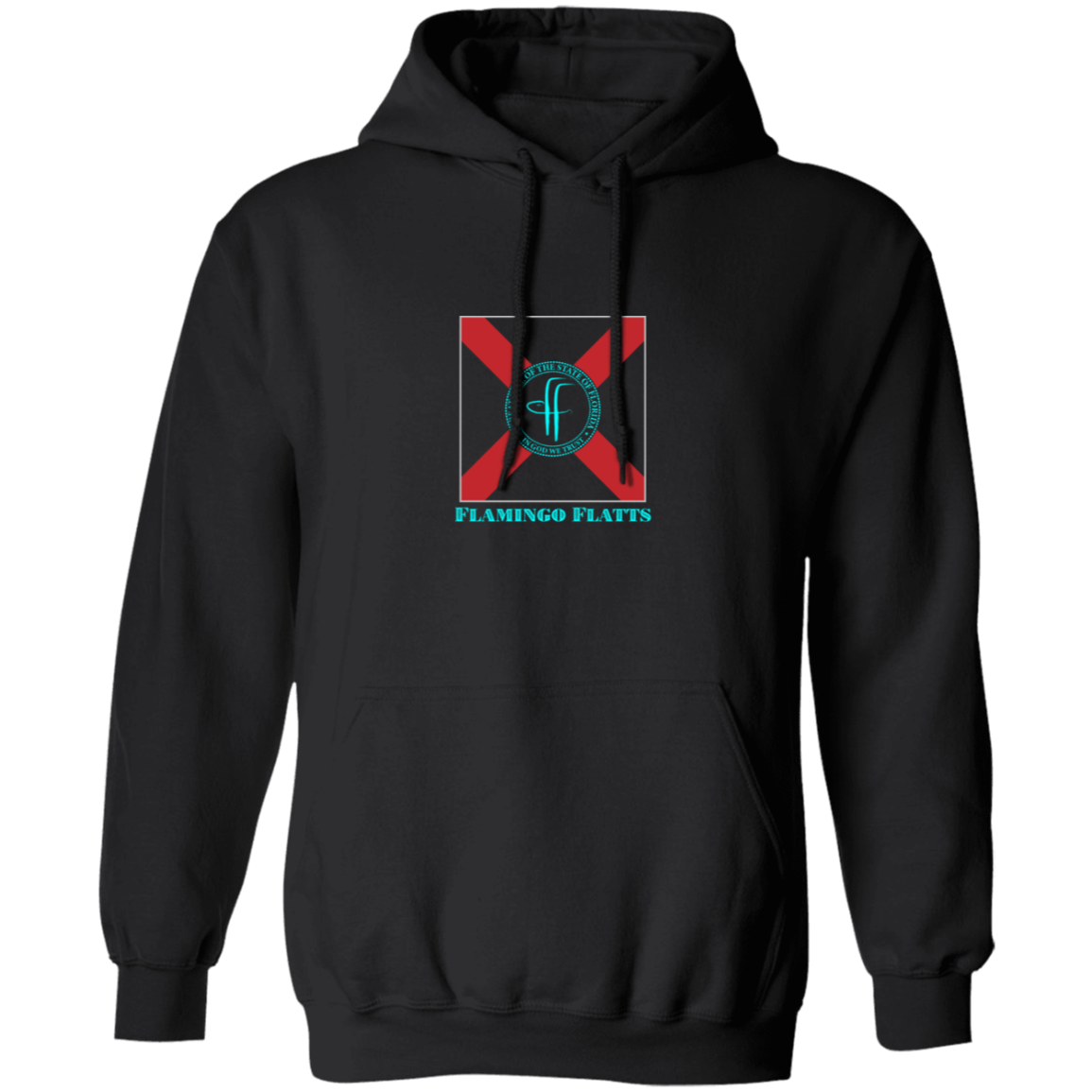 G185 Men's Flamingo Flatts Flag Pullover Hoodie
