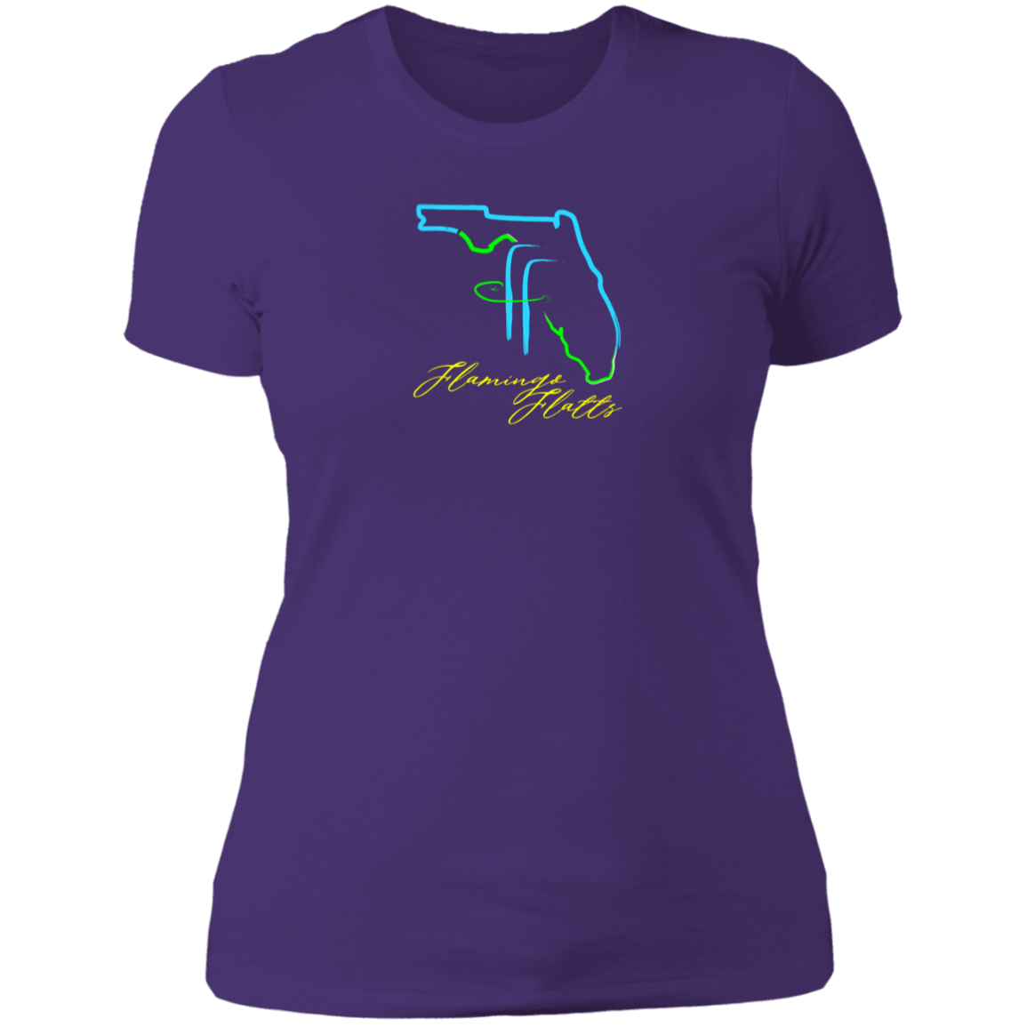 NL3900 Ladies' Flamingo Flatts Coastal Tri-Color Boyfriend T-Shirt