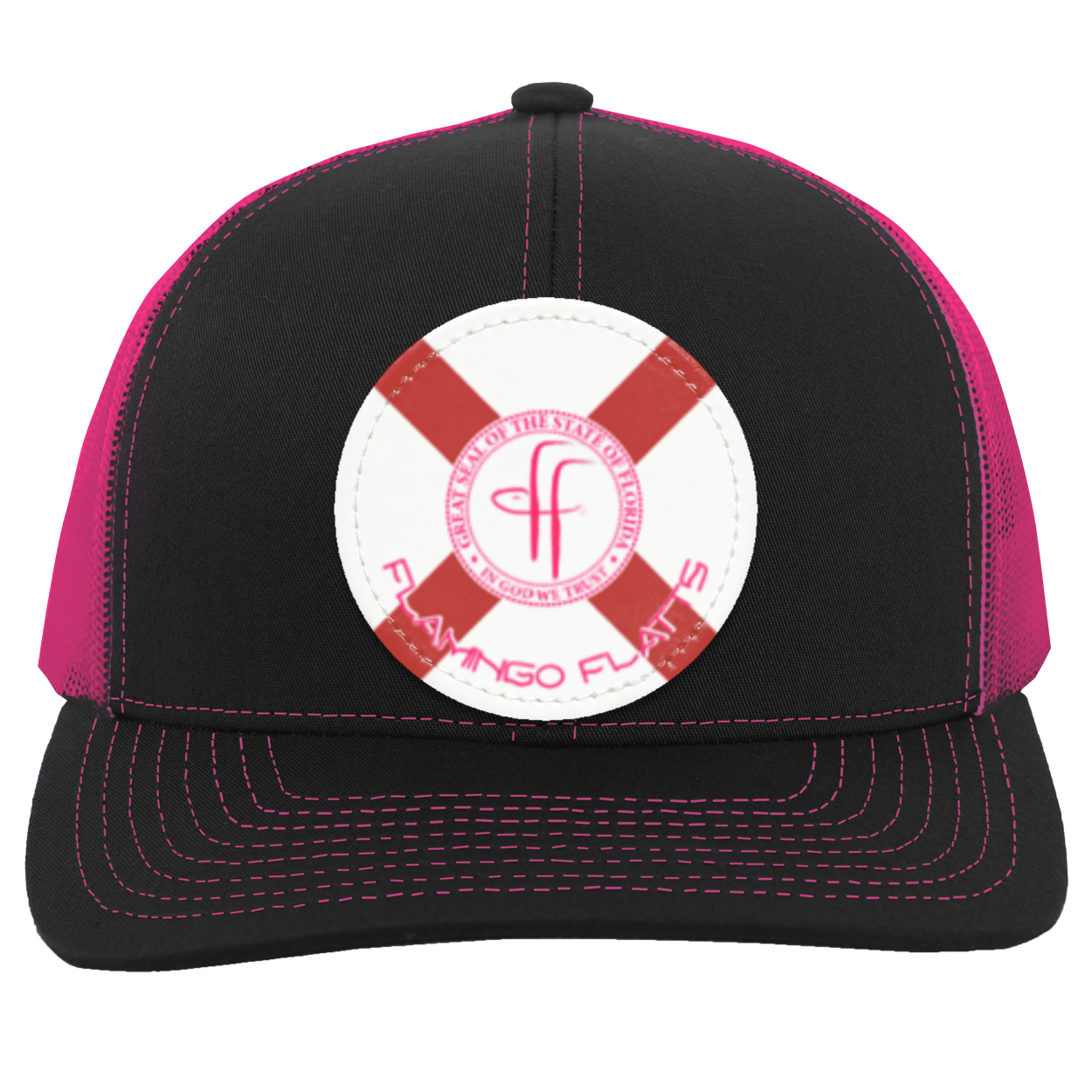 104C Flamingo Flatts Flag Trucker Snap Back - Patch