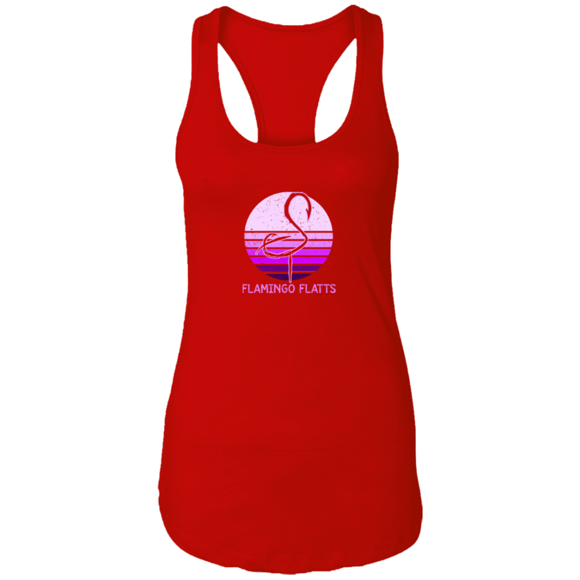 NL1533 Ladies Flamingo Flatts Retro Sunset Ideal Racerback Tank