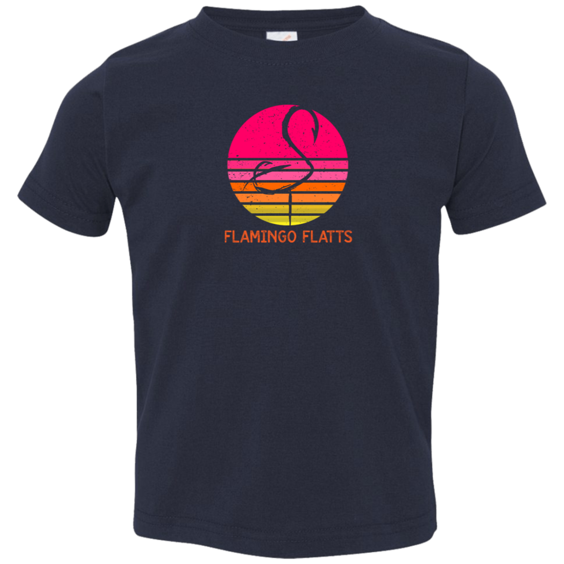 3321 Flamingo Flatts Retro Sunset Toddler Jersey T-Shirt