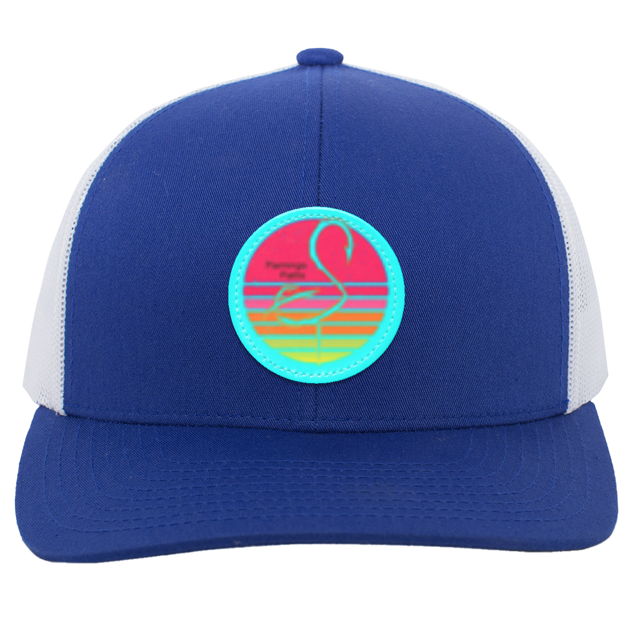 104C Small Circle Retro Sunset Trucker Snap Back - Patch