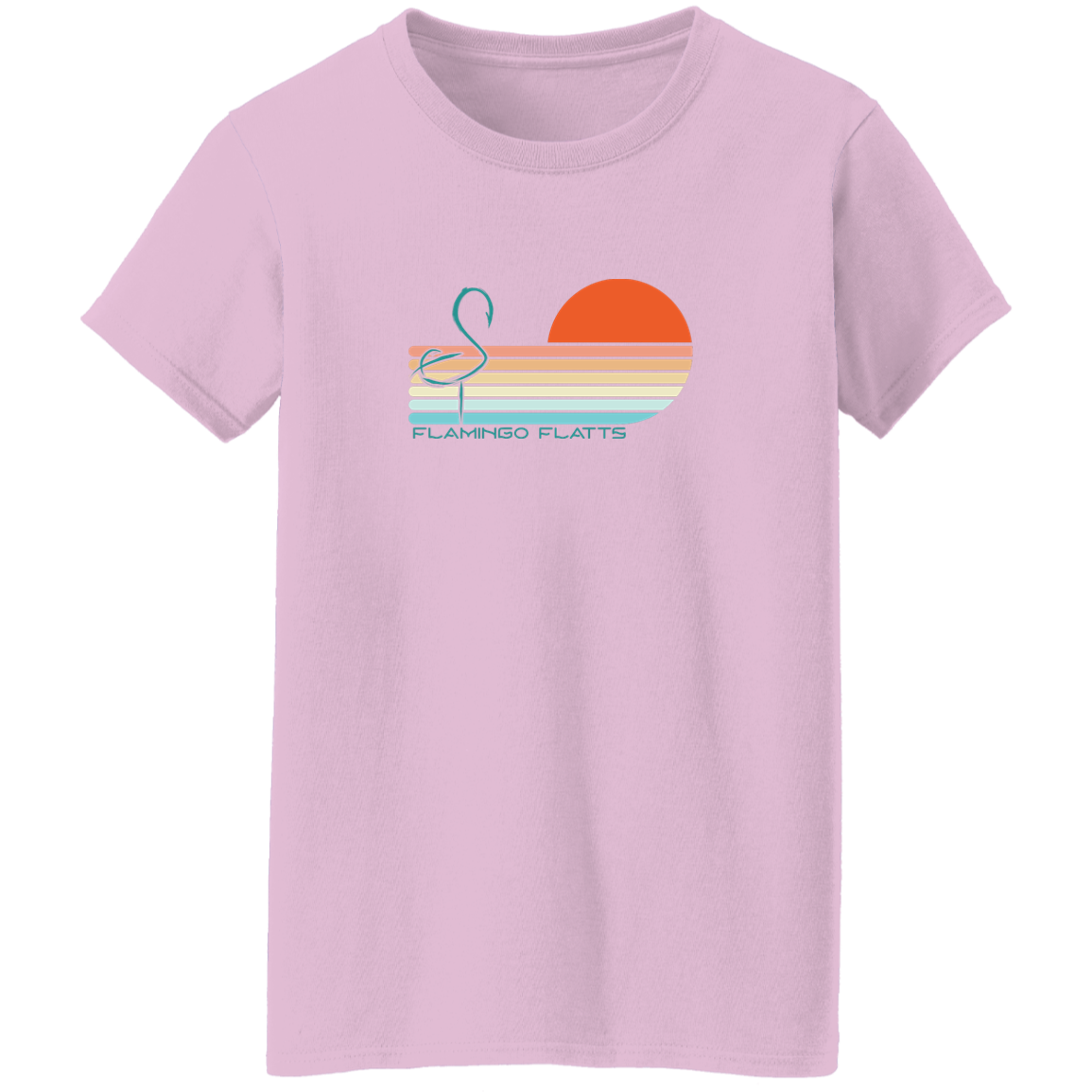 G500L Ladies' Flamingo Flatts Sunset v1 5.3 oz. T-Shirt
