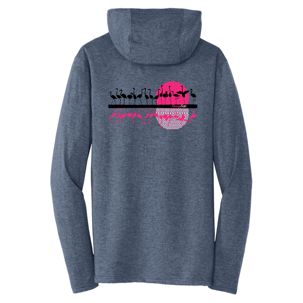 DM139 Flamingo/Water Silhouette Triblend T-Shirt Hoodie