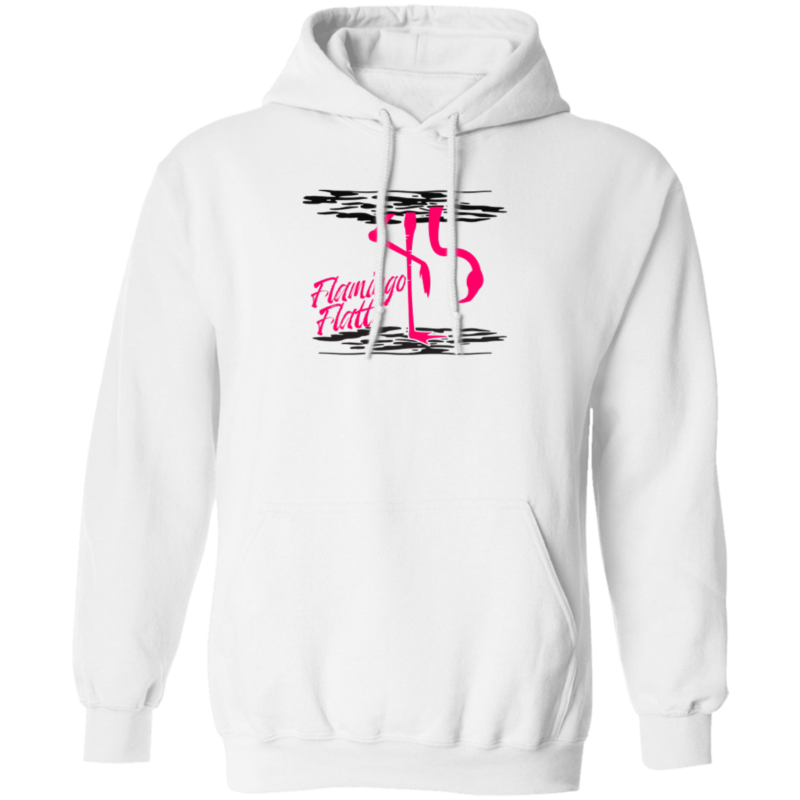 G185 Men's Pullover Hoodie Flamingo Water Silhouette