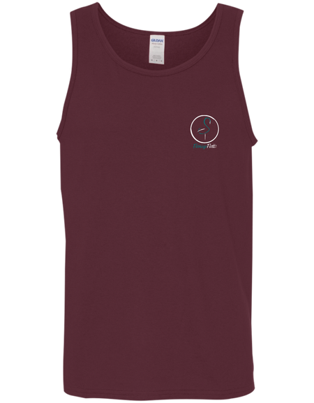 G520 Men's Flamingo Circle Cotton Tank Top 5.3 oz.