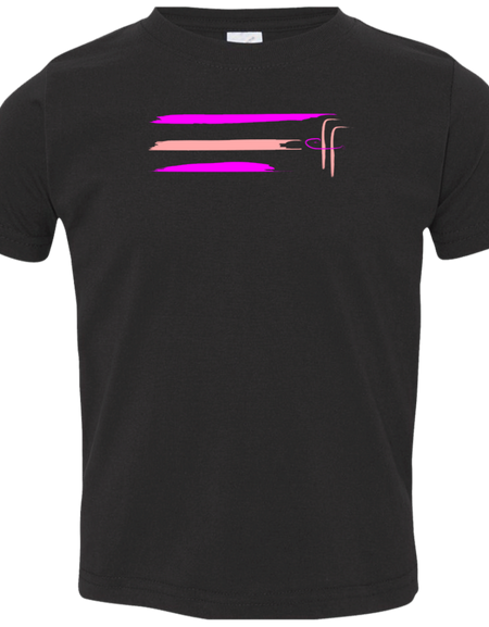 3321 Toddler Flamingo Hook Stripe Jersey T-Shirt