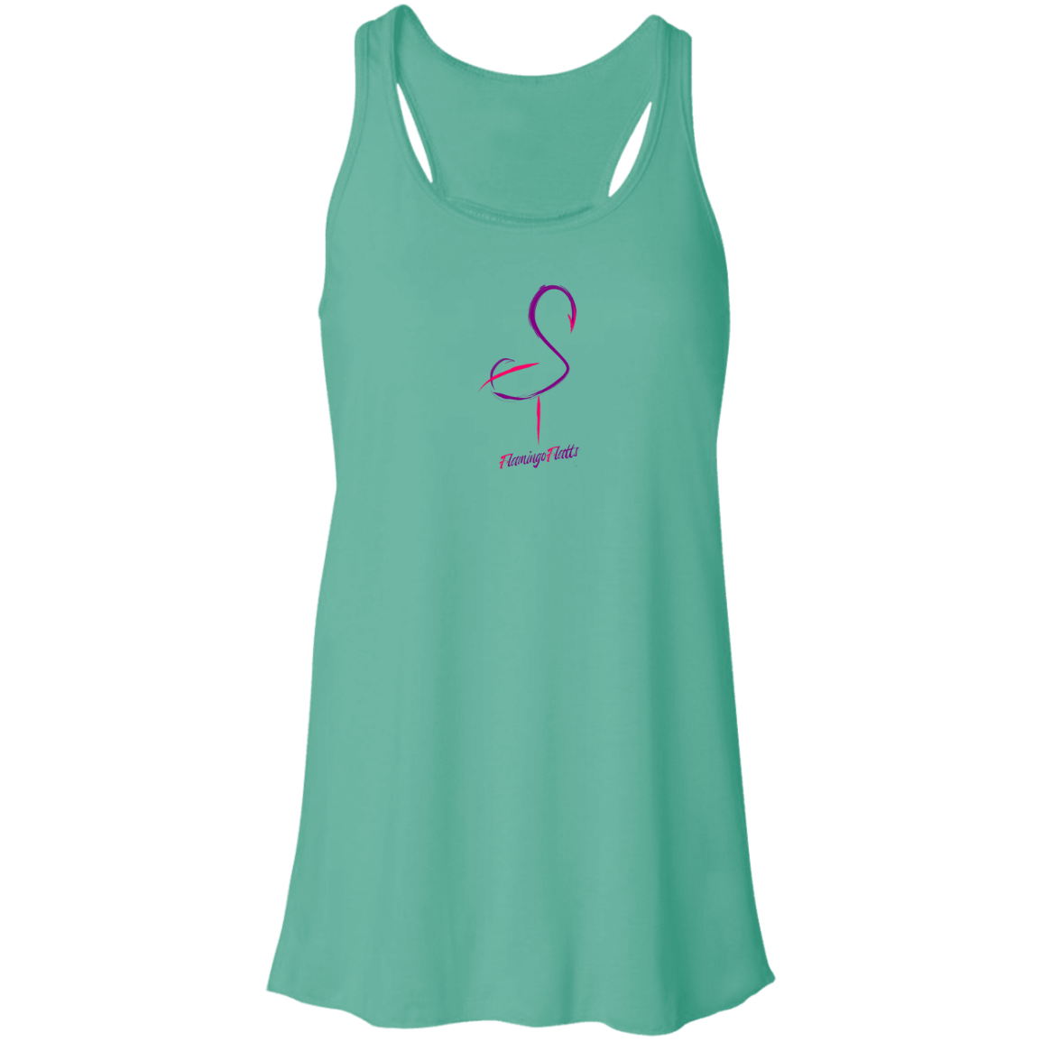 B8800 Flowy Racerback Tank Flamingo