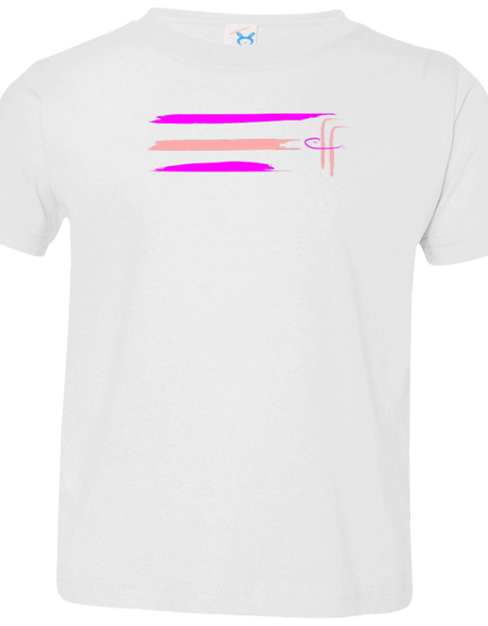 3321 Toddler Flamingo Hook Stripe Jersey T-Shirt