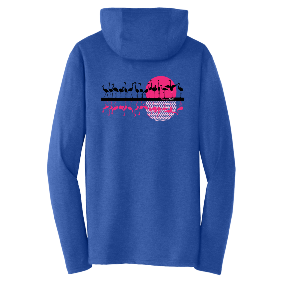 DM139 Flamingo/Water Silhouette Triblend T-Shirt Hoodie