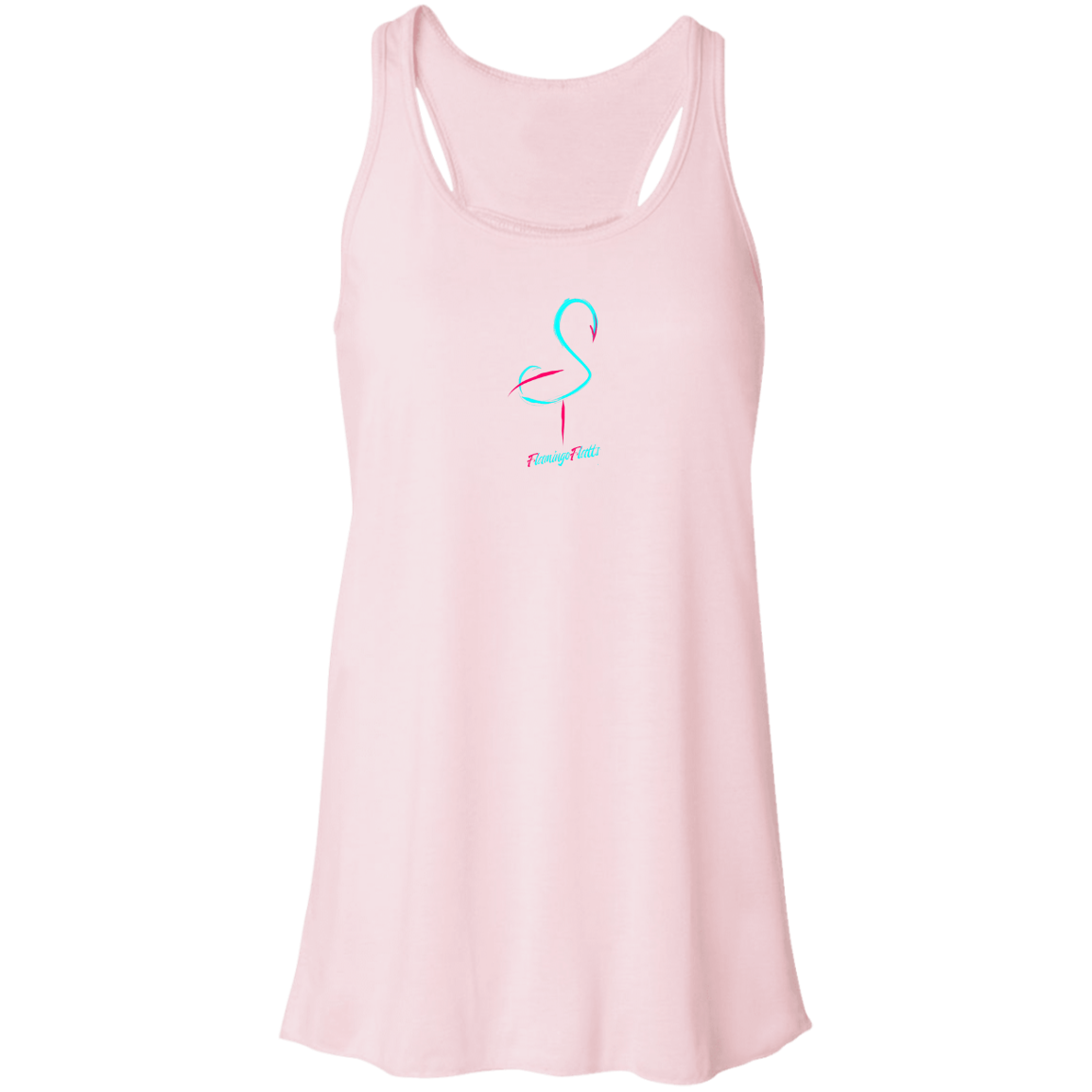 B8800 Flowy Racerback Tank Flamingo