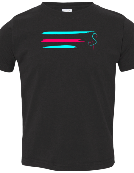 3321 Toddler Flamingo Stripe Jersey T-Shirt