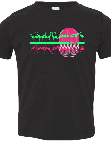 3321 Toddler Flamingo Sunset Jersey T-Shirt