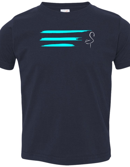 3321 Toddler Flamingo Stripe Jersey T-Shirt