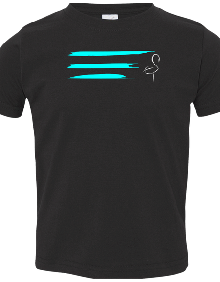 3321 Toddler Flamingo Stripe Jersey T-Shirt