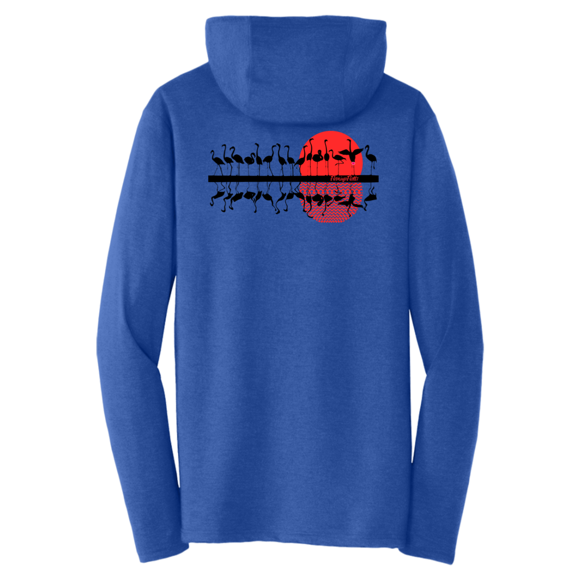 DM139 Water Silhouette/Flamingo Sunset Triblend T-Shirt Hoodie