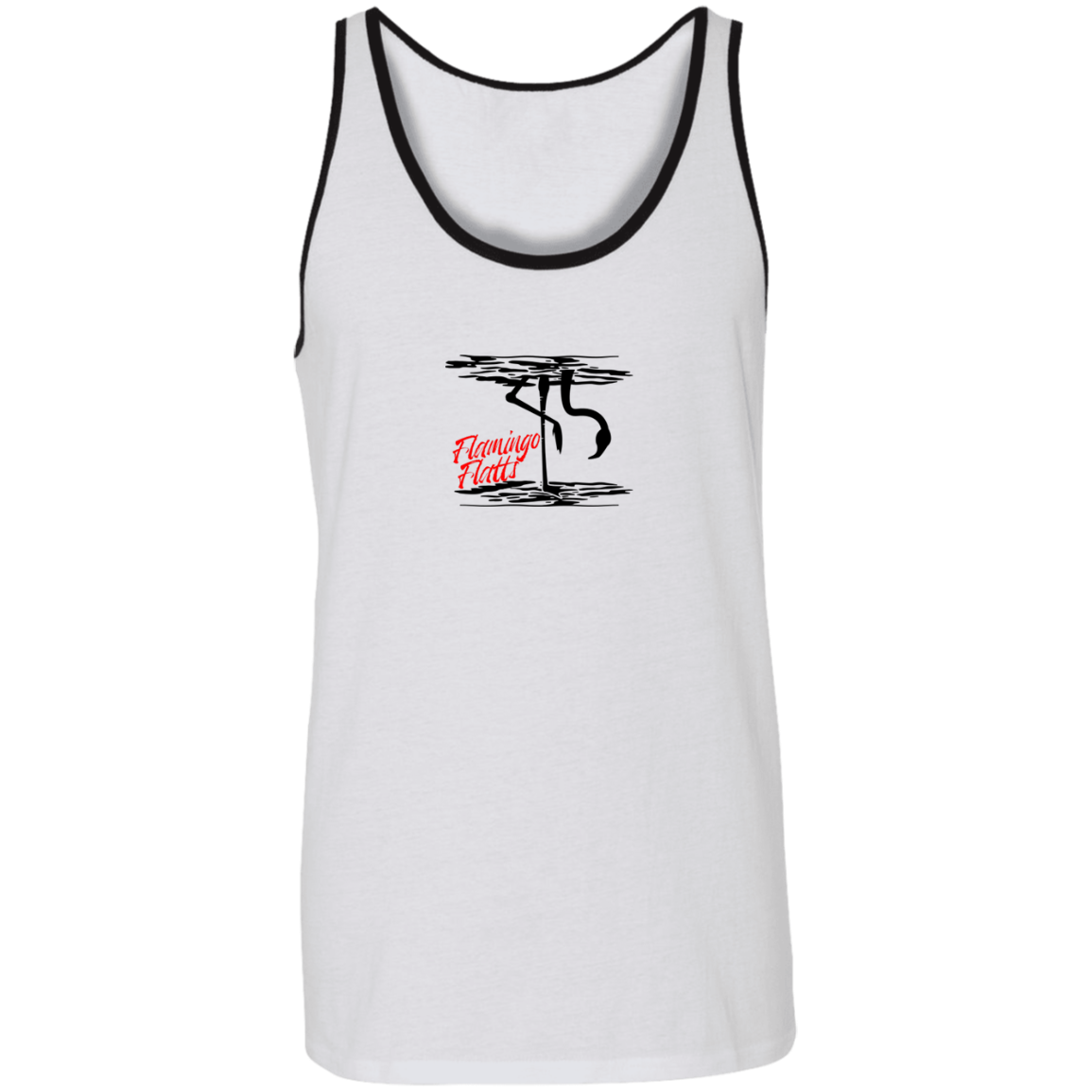 3480 Men's Flamingo Water Silhouette Tank