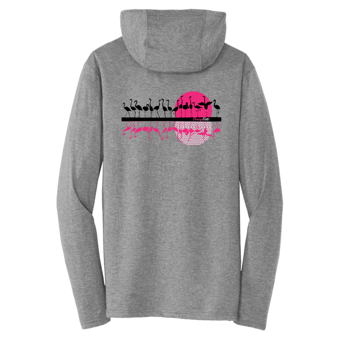 DM139 Flamingo/Water Silhouette Triblend T-Shirt Hoodie