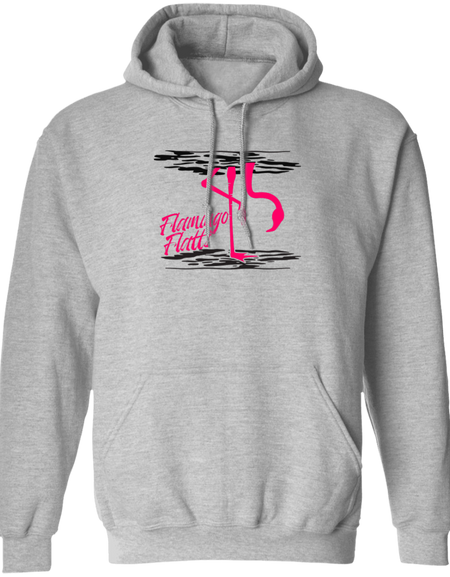 G185 Men's Pullover Hoodie Flamingo Water Silhouette