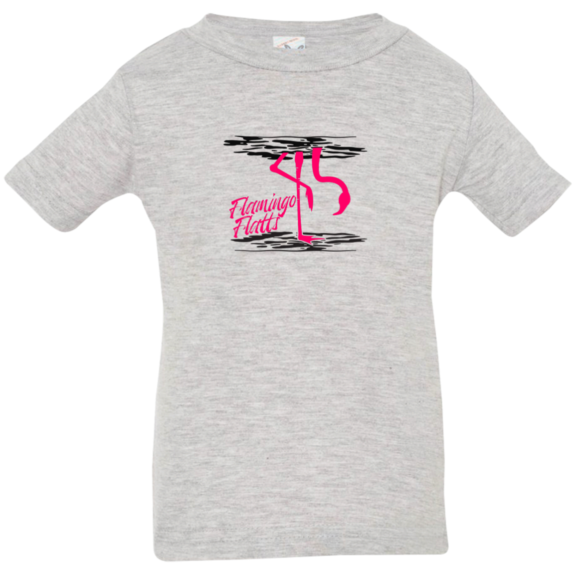 3322 Infant Flamingo Shirt Water Silhouette