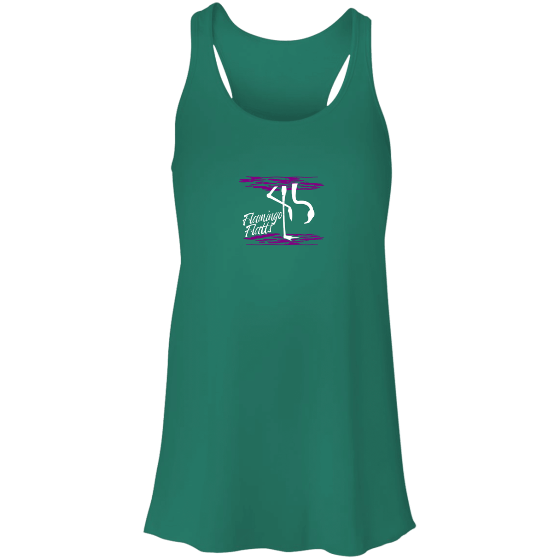 B8800 Flowy Water Silhouette Racerback Tank Digisoft Print