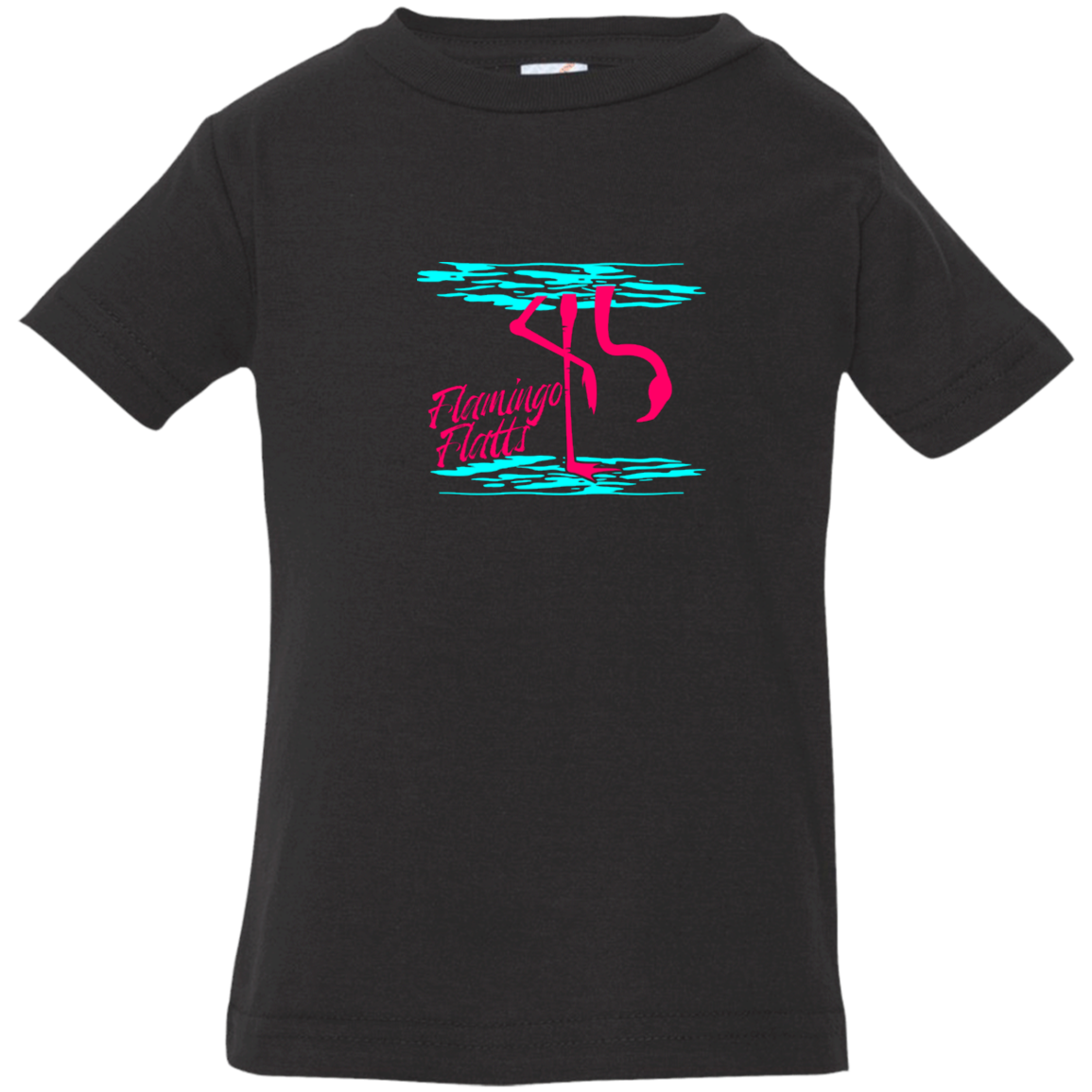 3322 Infant Flamingo Shirt Water Silhouette