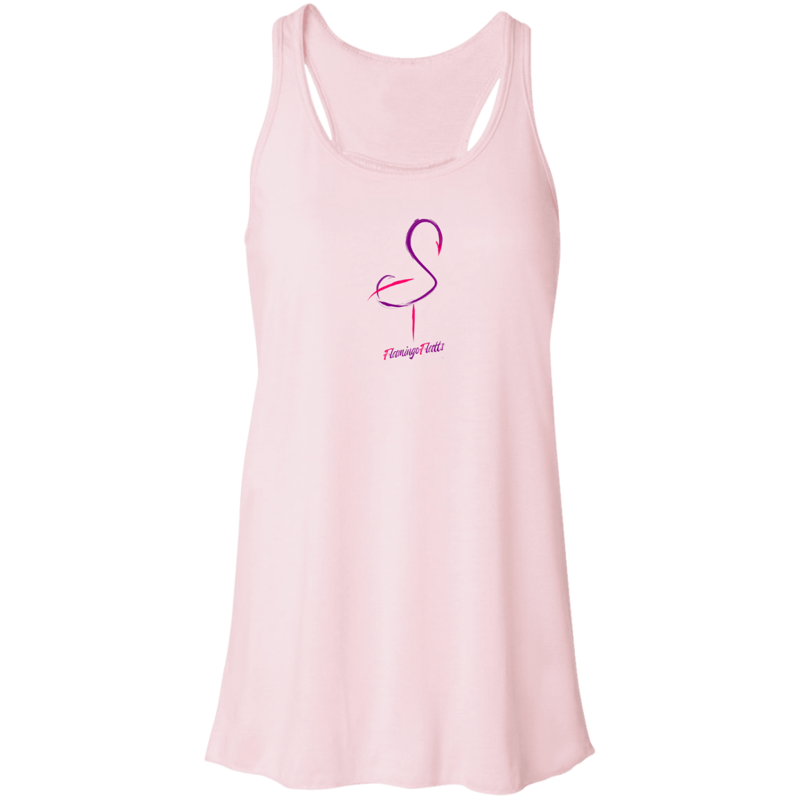 B8800 Flowy Racerback Tank Flamingo