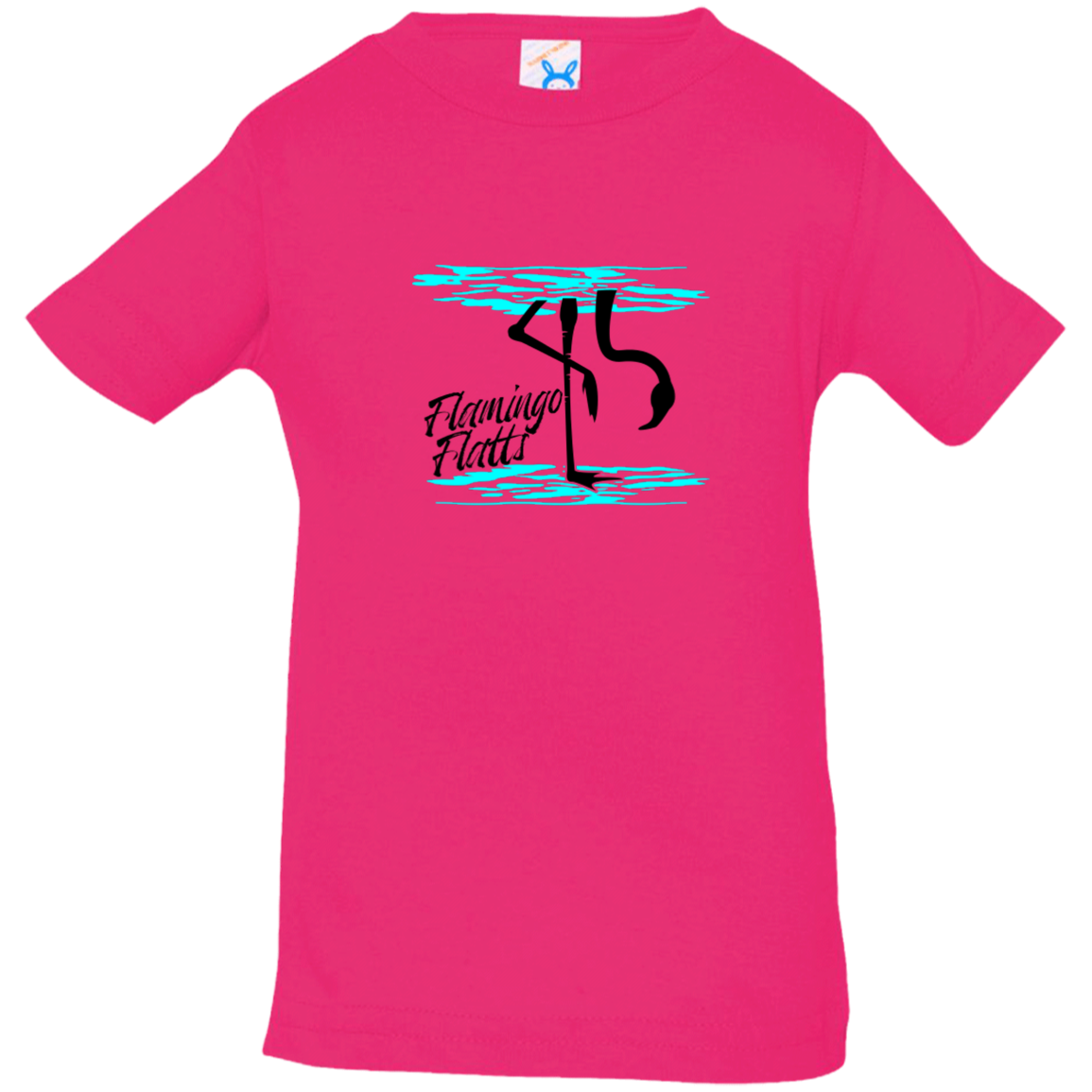 3322 Infant Flamingo Shirt Water Silhouette