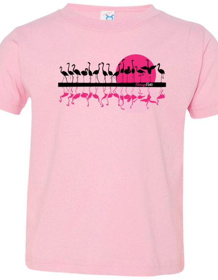 3321 Toddler Flamingo Sunset Jersey T-Shirt