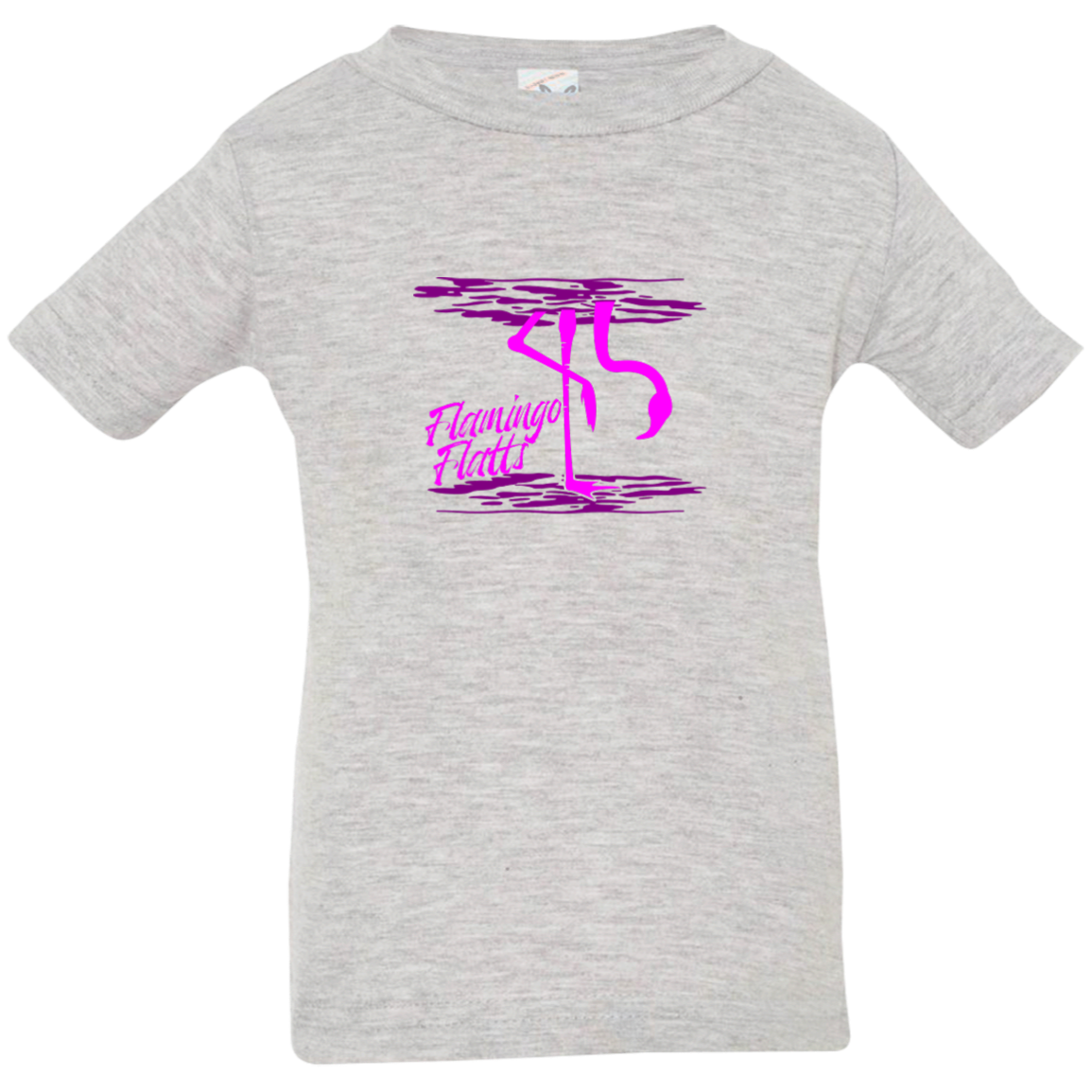 3322 Infant Flamingo Shirt Water Silhouette