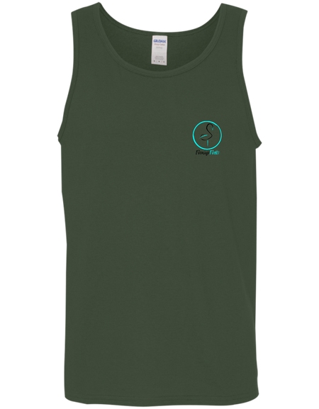 G520 Men's Flamingo Circle Cotton Tank Top 5.3 oz.
